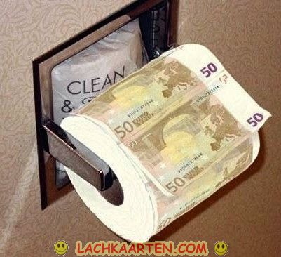 WC papier met geld